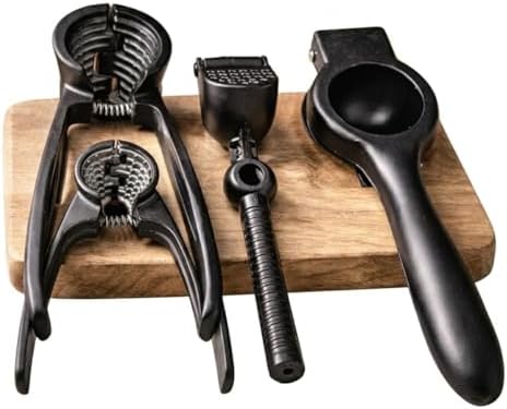 Chef Gastronomy Set, Mat Siyah Eloksal Döküm, Fındıkkıran ve Narenciye Sıkacağı, Profesyonel Mutfak Seti - Görsel 3