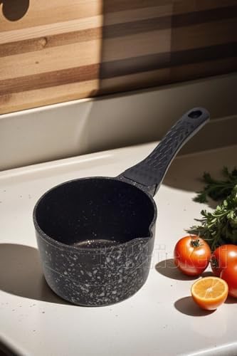Granit Döküm Kaçerola | Sütlük | Sosluk 14 Cm Siyah