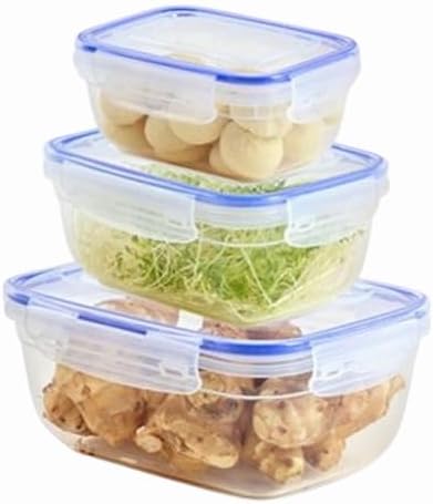 Alternative view of Lock & Fresh 3'lü Saklama Kabı Seti (400-800-1400 ml) - Hava Geçirmez, 4 Kilitli, Silikon Contalı, Modüler ve Yerden Tasarruflu Gıda Saklama Kabı