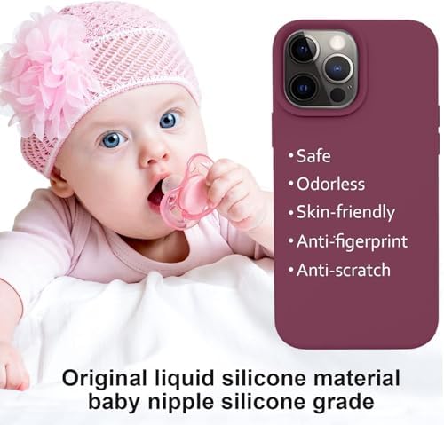 iPhone 14 Pro Max ile Uyumlu Lansman Silikon Kılıf, Kamera Korumalı Kadife İç Astarlı Esnek ve Darbe Emici Mat Bordo Renk Kapak - Görsel 2