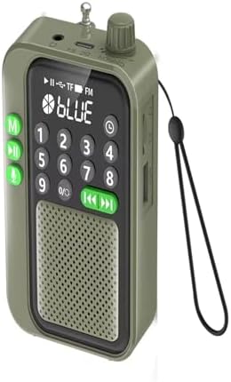 C9 Bluetooth Şarjlı Radyo USB & TF Kart Okuyucu Deprem Çantasına Uygun FM Radyo, Haki