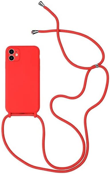 Iphone 12 PROMAX için Boyun Askılı ipli Çok Şık Kılıf (Kırmızı) - Görsel 3