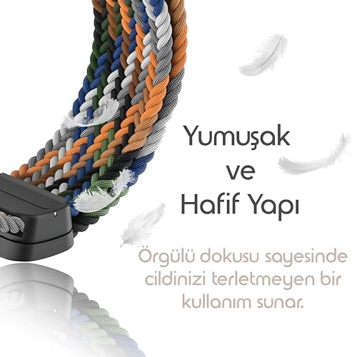 Örgü Loop Kumaş Kordon Xiaomi ile Uyumlu Redmi Watch 5 Active/Redmi Watch 5 Lite/Watch 2/2Pro/S3/S1/S1Pro/S1 Active İçin Manyetik Tokalı Terlemeye Karşı Elastik Kumaş Kayış - Görsel 2