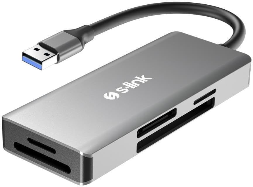 SL-CR51 Type C ve USB3.0 to CF/SD/M2 Ngff/Micro SD/MS 5 in 1 Metal Kart Okuyucu