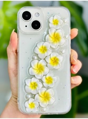Iphone 13-14 ve 15 ile Uyumlu EPOKSİ Sarı Çiçek Oyuncak Tasarımlı Esnek Silikon Kılıfı - Görsel 3