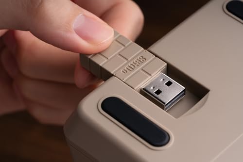 8BitDo Retro 18 Mechanical Numpad, Supports Calculator Mode, Bluetooth/2.4G/Wired Numpad for Windows and Android - C64 Edition - Görsel 3