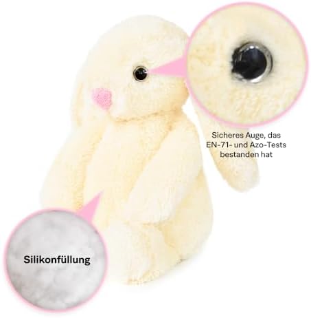 Özgüner Oyuncak Peluş Tavşan 40 cm Uzun Kulaklı Yumuşak Uyku Arkadaşı, Ponçik Sarkık Kulaklı Doldurulabilir Tavşan Oyuncak