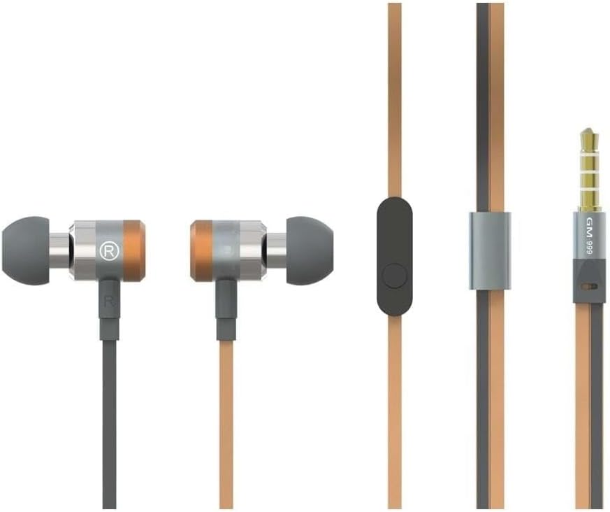 Alternative view of Metalik Stereo Mikrofonlu Kulaklık 1.2m Kahverengi GM-999K