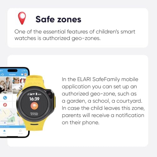 Alternative view of Elari 4G Çocuklar Akıllı İzle Telefon GPS İzleyici Erkekler ve Kızlar için Su Geçirmez, 2-Way Ses ve Görüntülü Aramalar, SOS Düğmesi, Kaldırma Sensörü, Kamera, MP3 Çalar - Kidphone 4gr (Sarı)