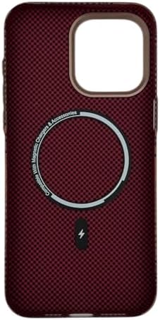 MagSafe Uyumlu Telefon Kılıfı, Kevlar Görünümlü, İnce Tasarım, Kablosuz Şarj Destekli İphone 16 Pro (Çöl Rengi) - Görsel 3
