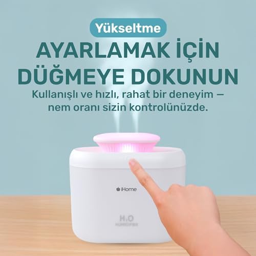 iHome14 RGB Renkli 3300ml Aromaterapi Difüzör Ultrasonik Hava Nemlendirici Buhar Makinesi - Görsel 3