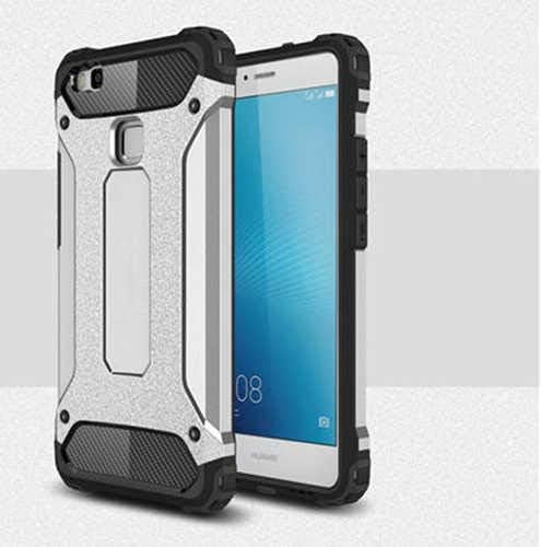 Alternative view of P9 Lite Mini ile uyumlu Çİft Katman Koruyucu Crash Military Tank Kılıf - Gri