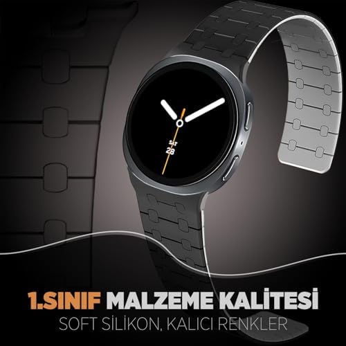 Alternative view of ile Uyumlu [2025] Magnex Loop Kordon Galaxy Watch 8 44mm/40mm/Classic 46mm için Güçlü Manyetik Tasarımlı Galaxy Watch 8 Kordonu 1.Sınıf Soft Silikon Watch 8 Classic Kordonu