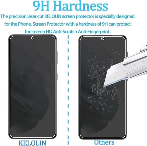 Galaxy S21 Plus Privacy (Hayalet) Ekran Koruyucu – 2 Adet - 9H Seramik Cam, Yan Görünme Engelleyici, Tam Kaplama - Görsel 2