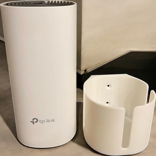 Deco M4 ve E4 Uyumlu Duvar Askı Standı - Beyaz Mesh WiFi Montaj Aparatı - Görsel 3