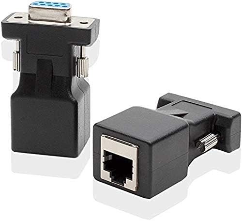 4349 30 m Rs232 To Rj45 9 Pin Ethernet Adaptör Ekleme Ek Uzatıcı Cat5e 6 Extender Çevirici Dönüştürücü - Görsel 3