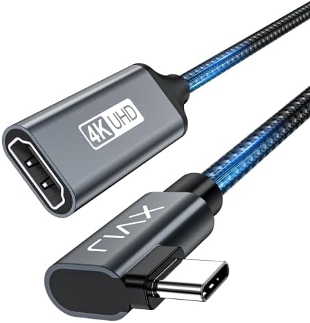 USB-C to HDMI Adaptör 4K@30Hz – Type-C Görüntü Aktarıcı – iPhone ile Uyumlu, MacBook ile uyumlu, Laptop, Tablet Uyumlu – Dayanıklı Örgü Kablo – Tak & Çalıştır OTGTH