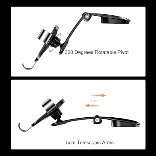 JR-ZS198 Hafif Gölge Serisi Gravity Bracket Havacılık Araç Ven Telefon Tutucu (JR-ZS198 Torpido) - Görsel 3