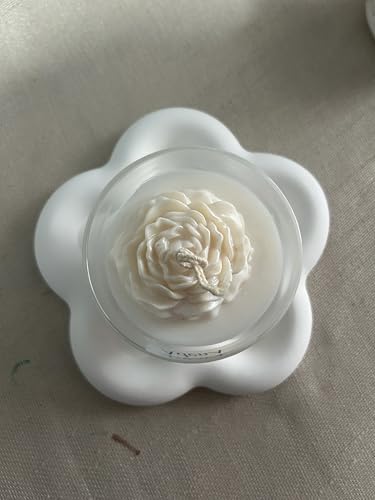 Alternative view of AdenA Şakayık Çiçek Desenli Cam Mum, Kokulu Dekoratif Mum