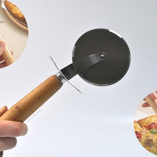 Alternative view of Ahşap Saplı Hamur Kesme, Pizza Kesme Ruleti, Tek Bıçaklı