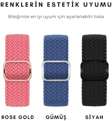 Alternative view of Örgü Kordon, Apple Watch Series 11,10,9,8,7,6,5,3,SE,SE2,SE3 ile Uyumlu, Ayarlanabilir, 42mm/41mm/40mm/38mm ve 46mm/45mm/44mm/49mm