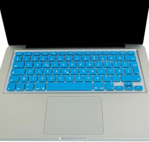Türkçe F Klavye Koruyucu Silikon Apple MacBook Air 13 & Pro 13/15 ile Uyumlu | TR F Dizayn | A1278 A1502 A1425 A1369 A1466 A1286 A1398 Açık Mavi