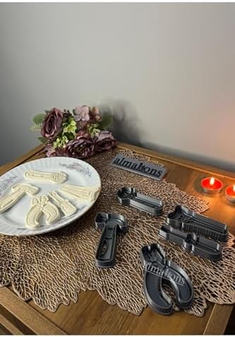 El Aletleri Kurabiye Kalıbı Seti - Tamirci - Hamur Şekillendirici - Şeker Hamuru Kalıp- 5 Adet