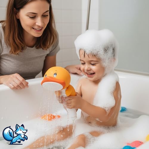 Bluefox Sevimli Hayvan Figürlü Bebek Duş Başlığı – Annelerin Yardımcısı Eğitici Banyo Oyuncağı, Kolay Kurulum, El-Göz Koordinasyonu Geliştirici, Çocuklar İçin Renkli ve Eğlenceli - Görsel 3