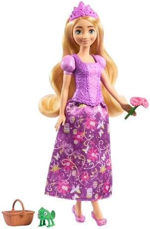 Alternative view of Mattel  Prensesi oyuncakları, 2 farklı görünüme sahip Rapunzel bebek, 9 aksesuar, takılıp çıkarılabilen 2 büstiyer ve 2 etek,  Karmakarışık'tan ilham alan 2'si 1 arada hikayeler, JBG09