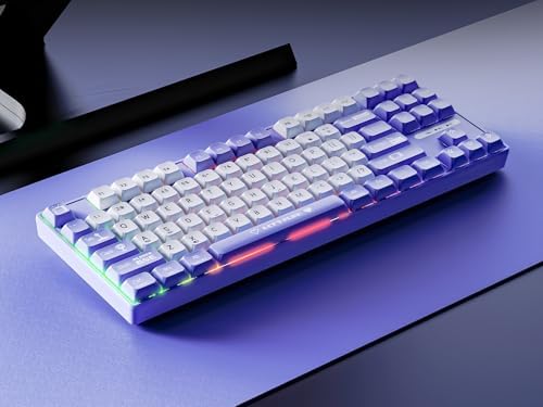 Alternative view of AK870 MC Kablolu Mekanik Oyun Klavyesi Mor Klavye Red Switch