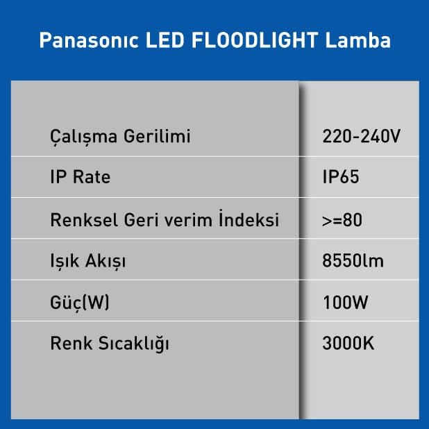 Alternative view of LED PROJEKTÖR, SICAK BEYAZ IŞIK 100W 8550LM 3000K