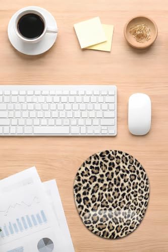Leopar Desenli Bilek Destekli Mouse Pad