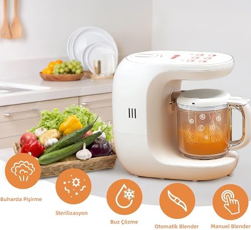 Mioji Baby Mix1 Çok Fonksiyonlu Mikser Bebek Maması Buharlı Pişirici
