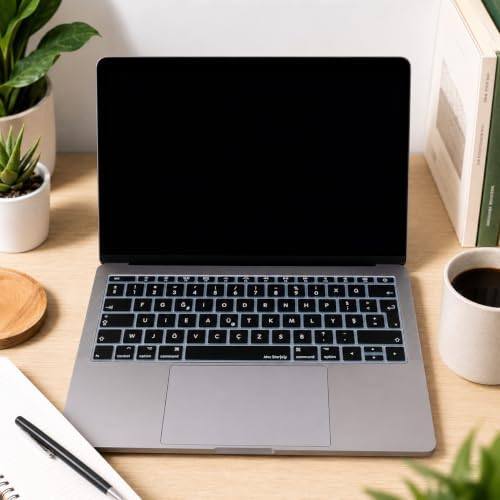 Alternative view of MacBook Klavye Koruyucu A1534 A1708 Uyumlu Türkçe F Baskılı Silikon Klavye Koruyucu UK Enter Siyah