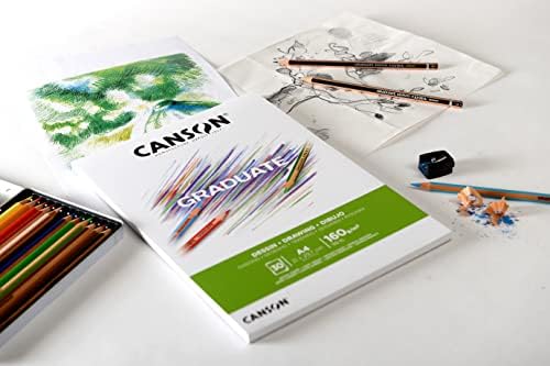 Graduate - C400110365 çizim kağıdı - çizim defteri, DIN A4, 30 yaprak, 160 g/m² beyaz