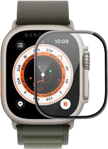 Aparatlı Apple Watch Ultra 49 MM Cam Ekran Koruyucu Otomatik Kolay Uygulama Aparatlı Hizalamalı Tam Kaplayan 49MM EKRAN KORUYUCU Apple WATCH ULTRA 2 - Görsel 3