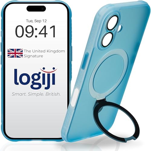 FlexStand Serisi MagSafe ile Uyumlu Manyetik Stantlı Yükseltilmiş Kenarlı Tam Kamera Lens Korumalı Kılıf iPhone 15 için Açık Mavi - Görsel 3