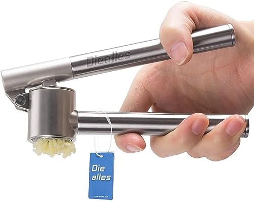 Paslanmaz çelik sarımsak presi – sarımsak kesici, sarımsak ezici, sağlam paslanmaz çelik saplı, pratik bir mutfak yardımcısı ve mutfak aleti, 15,8 x 5 cm - Görsel 3
