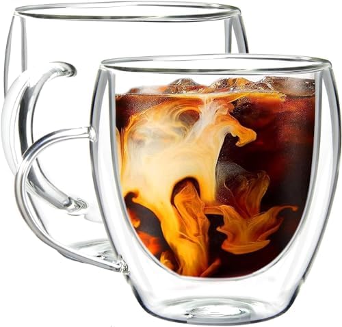 2 Adet 250 Ml Çift Cidarlı Kupa Bardak,Kahve,Çay Ve Bitki Çayı İçin Borosilikat Kupa Termisil Kahve Bardağı,Kahve Çay Fincanı (2 Adet) - Görsel 3