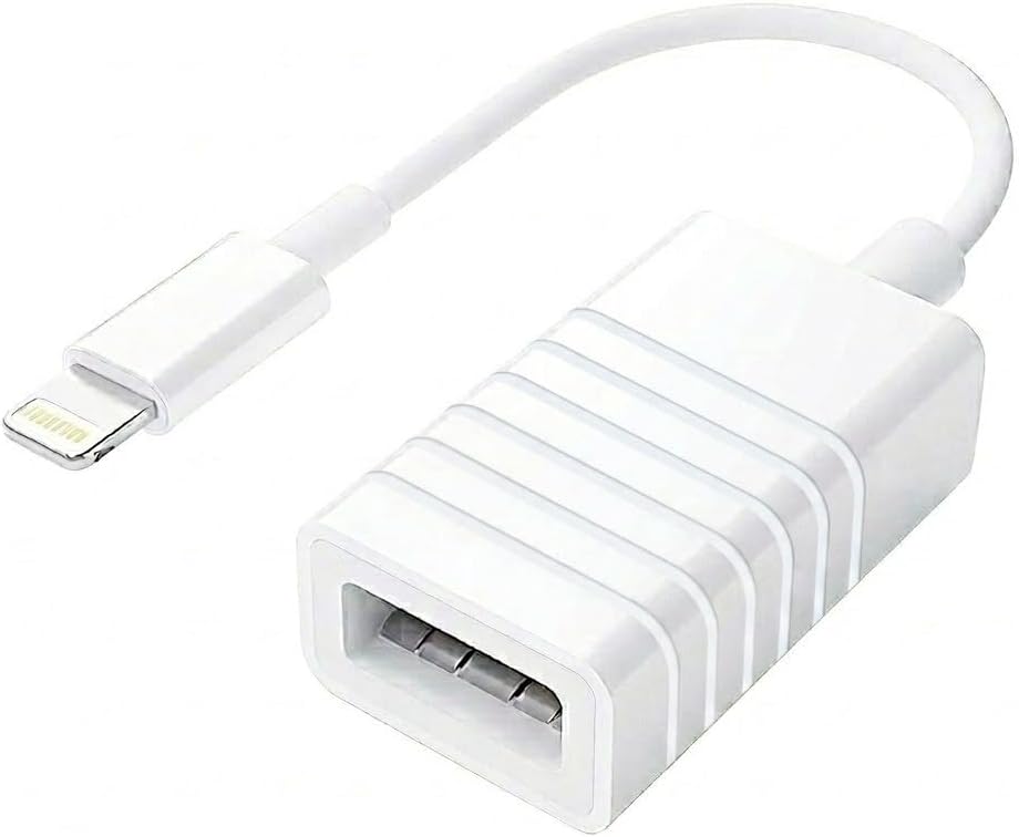 Lightning ile Uyumlu USB Adaptör (Flash Bellek-Mouse-Klavye Bağlamak İçin) Beyaz JH-0514 - Görsel 3