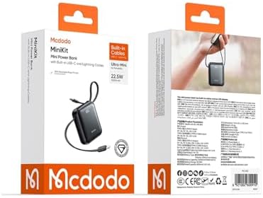 Alternative view of MC-8620 10000mAh 22.5W PD Hızlı Şarj Dahili Kablolu Powerbank Siyah (Type-c/Lightning)