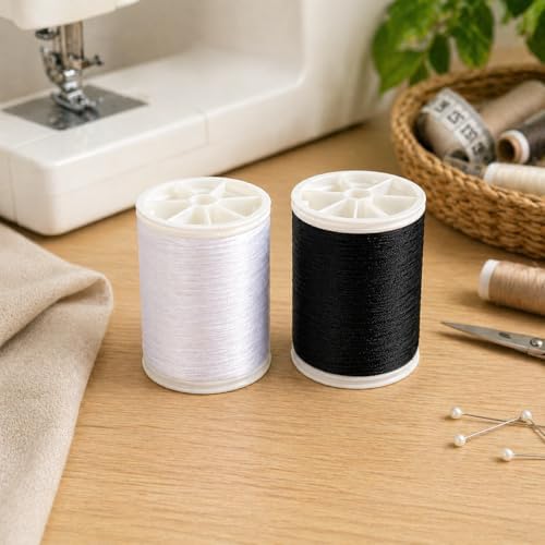 Orret Home 2x500 Metre Dikiş İpi Seti Siyah Beyaz – Makine İpi, Nakış İpi, Dayanıklı Dikiş İpliği, Hobi ve Terzilik İçin Profesyonel Set - Görsel 3