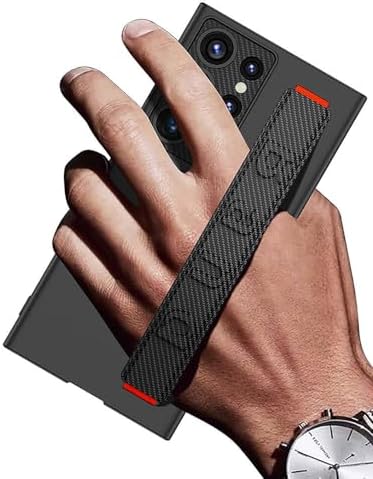 Senon Galaxy S24 Ultra Kılıf Standlı El Tutacaklı Zore Band Kapak (Siyah Karbon) - Görsel 3