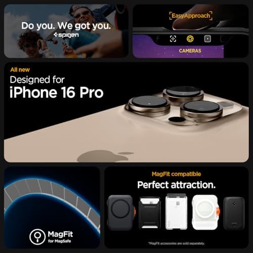 Apple iPhone 16 Pro ile Uyumlu ince MagSafe Kılıf Ultra Hybrid Sararmaya Dayanıklı DuraClear™ Hava Kanalı Teknolojisi™ Askeri Sınıf Koruma MagFit Frost Black Mat Kapak - ACS08134