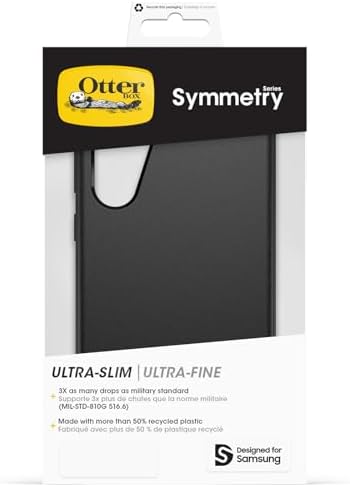 Simetri Galaxy S23 FE için kılıf, darbeye dayanıklı, düşmeye dayanıklı, ince koruyucu kılıf, askeri standartlara göre 3 kat daha fazla düşme, siyah - Görsel 3