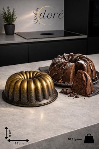 Alternative view of Dilimli Kek Kalıbı Royal Gold Kalın Döküm Üç Katmanlı Kaplama 575 Gram