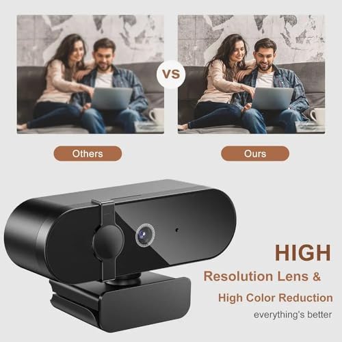 WebCam 4K Konferans Kamera Gizlilik Bandı Dahili Mikrofon Chat Görüntülü Sohbet Yayın Kamerası HD Video Web Kamerası 813 - Görsel 3