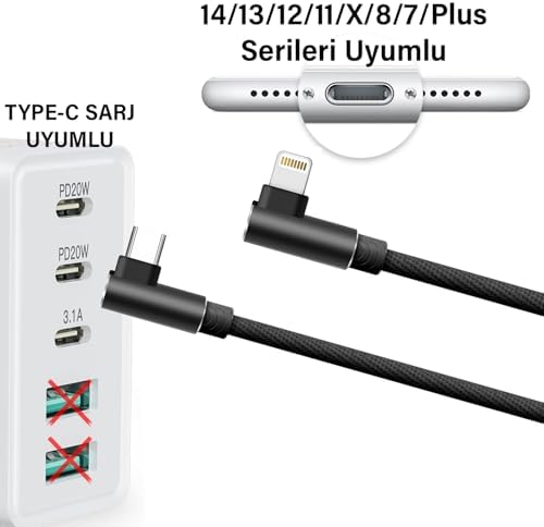 3 Metre Uzun TYPE-C Şarj Kablosu iPhone 14 13 12 11 Uyumlu HIZLI Şarj (Pro Pro Max Plus Uyumlu) Yeni Nesil - Görsel 3