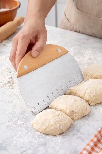 Alternative view of Çelik Oval Ahşap Saplı Hamur Kesici Spatula, Kahverengi