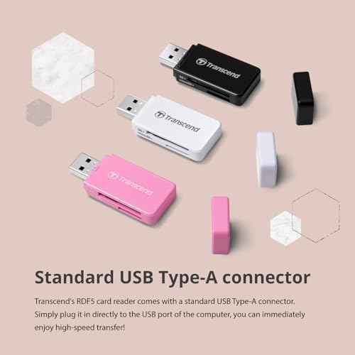 Transcend USB 3.0/3.1 Gen 1 çok fonksiyonlu kart okuyucu TS-RDF5K, siyah
